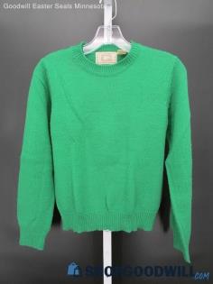 Q Women's Vintage Green Knit Sweater SZ M