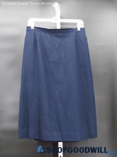 Vintage Women's Midnight Blue Skirt Size 14