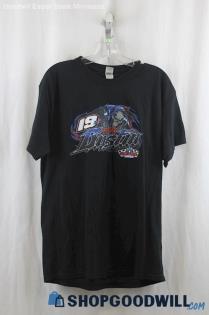 Ryan Bustin Mens Black Graphic Racing Tee Sz L