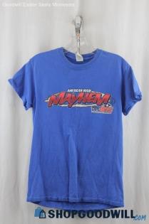 Mayhem Mens Royal Blue Graphic Racing Tee Sz S