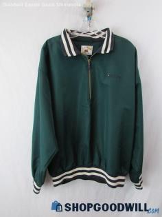 Cutter & Buck Dark Green 1/4 Zip Pullover Windbreaker SZ M