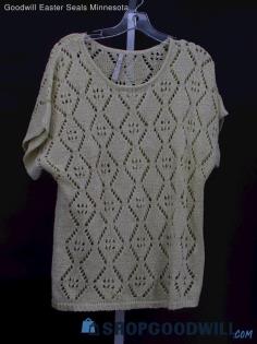 Vintage Leo & Nicole Women's Pale Green Knit Blouse Size L