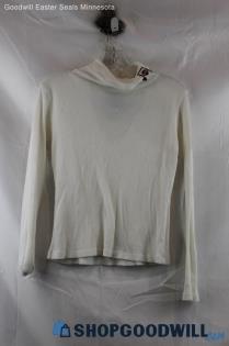 Harley Davidsons Women's White Ribbed Turtle Neck Sweater SZ S