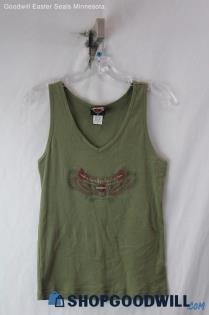 Harley-Davidson Sturgis Women's Army Green Tank Top SZ M