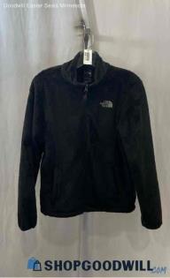 The North Face Women's Black Plush Full Zip Sweatshirt - Sz S