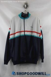 Wilson Mens Navy/White Full Zip Track Jacket Sz XL