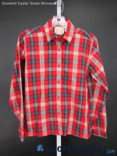 Country Sophisticates Pendleton Red/Blue Plaid Women's Button-Up  Shirt SZ 8