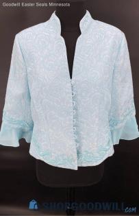 Draper's & Damon's Women's Baby Blue Jacket & Skirt Formal Set - Sz 10