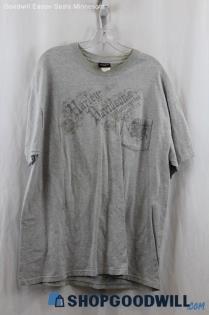 Harley Davidson Mens Heather Gray Graphic Tee Sz XL