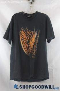 Harley Davidson Men's Black Multicolor Graphic T-Shirt SZ L