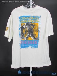 1993 Grandma's Marathon Men's White Graphic Single Stitch T-Shirt SZ L