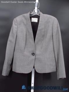 Vintage Mary Kay Women's Black/White Patterned Blazer Size 10P