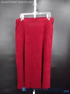 Vintage Bedford Fair Women's Red Knee Length Skirt SZ 18