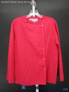 Silk Miracle Women's Vintage Hot Pink Silk Long Sleeve Blouse SZ 6