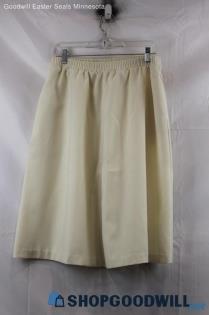 Vicki Wayne's Women's Cream A-Line Skirt W/Pocket SZ 18