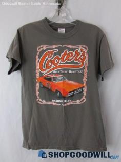 Cooter's Men's Brown/Orange Car Graphic Short Sleeve T-Shirt SZ S