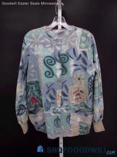 Vintage P.L. California Women's Multicolor Button-Up Long Sleeve Shirt SZ L