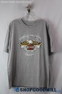 Harley-Davidson Mexico Men's Grey Eagle Graphic T-Shirt SZ 2XL