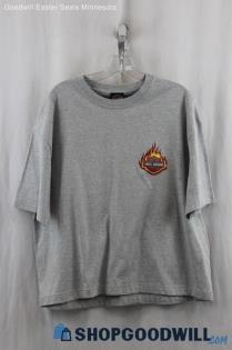 Harley-Davidson Womens Heather Gray Graphic Crop Top Shirt Sz XL