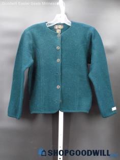 Vintage+Tags Requirements Women's Veridian Teal Wool Cardigan Size SP