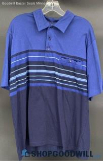 Botany 500 Men's 2-Tone Blue Classic Polo shirt - Sz XL