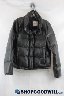 Chelsea DeBoer Womens Black Matte Puffer Jacket Sz L