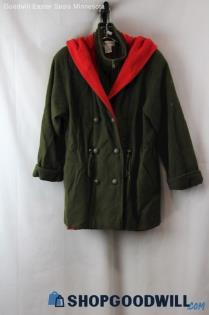 Casual Corner Women's Green Double Breast Wool Coat SZ-12