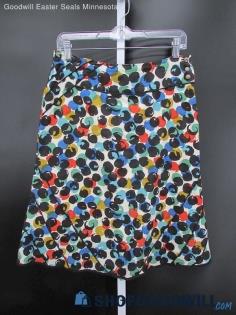 Vintage Edme & Esyllte Women's Multicolor Polka Dot Pattern A-Line Skirt SZ 2