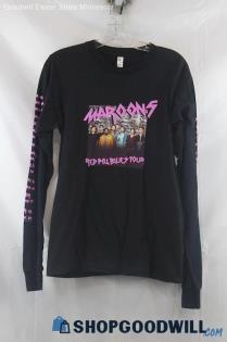 Maroon 5 Women's Black Multicolor Red Pills Blues Tour Concert Sweatshirt SZ S