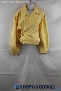 NWT Rye Grass Women's Yellow Wrapped Jacket SZ L