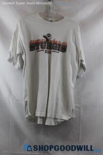 Harley Davidson Men's White Logo Graphic T-Shirt SZ XL