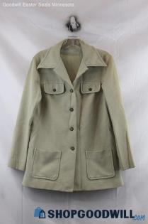 Unbranded Women's Light Olive Green Button Coat