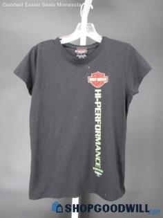 Harley-Davidson Cafe Women's Black Hi-Performance Short Sleeve T-Shirt SZ M