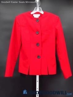 Vintage Prestige Business Fashions Women's Red Blazer Size 4