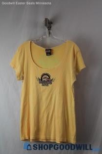 Harley-Davidson Sturgis Black Hills 20th Anniversary Women's Yellow T-Shirt S 2X