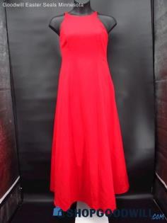 Vintage Urban Girl Nites Women's Rose Red Strappy Formal Dress Size 15/16