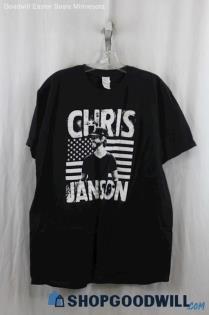 Chris Janson Mens Black/White Graphic 'On The Road' 2018 Concert Tee Sz XL