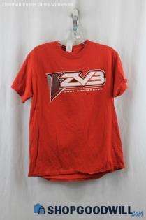 Zack Vandergeek Mens Red Graphic Racing Tee Sz M