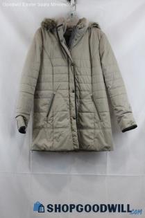 Adagio Women's Beige Down Parka Jacket SZ 40