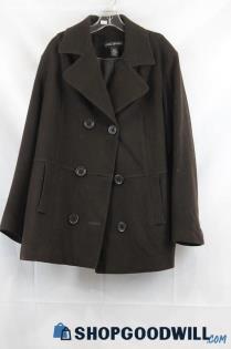 Lane Bryant Women's Dark Brown Pea Coat SZ 22/24