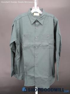 Tarval Men's Vintage Green Button-Up Long Sleeve Shirt SZ 16.5 M