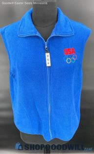 United States Olympic Committee Royal Blue Polyester vest - Sz L