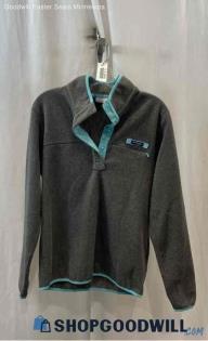 Columbia Women's Gray w/ Blue Detail Polyester Sweater - Sz M