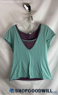 Athleta Women's Blue/Purple Pullover T-Shirt - Sz L