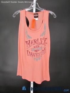 NWT Harley-Davidson Apol's Women's Peach Graphic Tank Top SZ XS