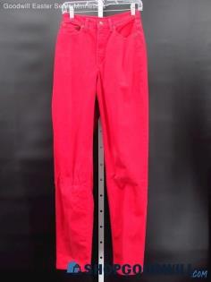 Vintage Jeanology Women's Red Straight Leg Pants Size 6