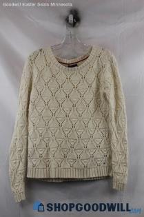 Tommy Hilfiger Womens Ivory Knit Sweater Sz M