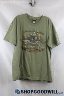 Harley Davidson Men's Green Multicolor Graphic T-Shirt SZ XL