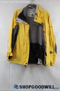 Columbia Women's Yellow/Gray Windbreaker Jacket SZ M