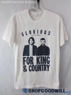 For King & Country A Glorious Christmas Tour 2017 White Concert T-Shirt SZ S